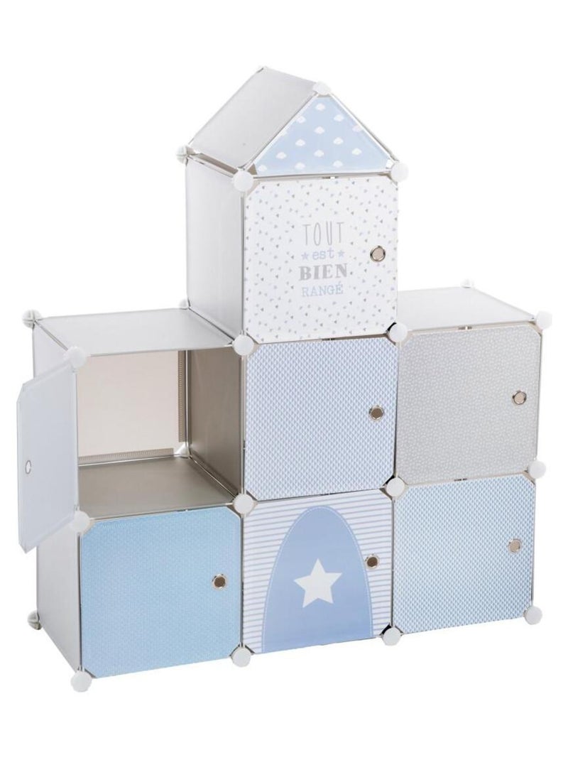 Casier de rangement "Chateau" pour chambre d'enfant Atmosphera Bleu - Kiabi