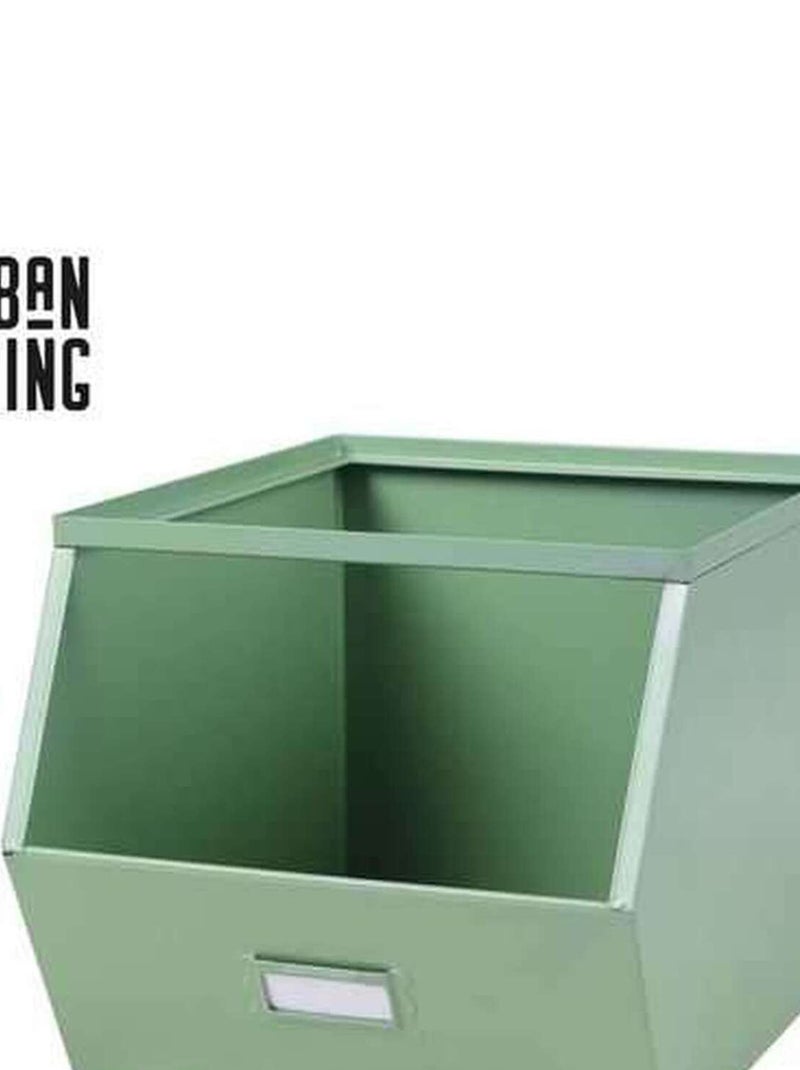 Casier de rangement en métal avec étiquette DOCK Vert - Kiabi
