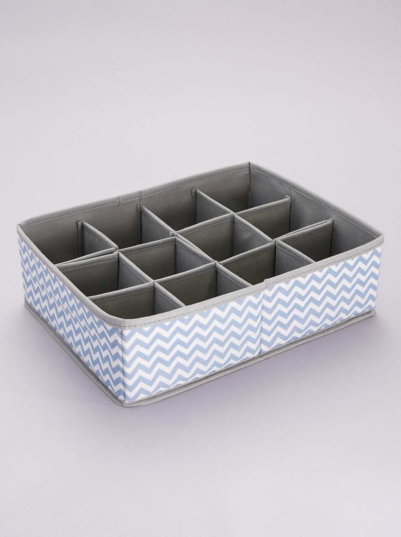 Casier de rangement en tissu bleu - Kiabi