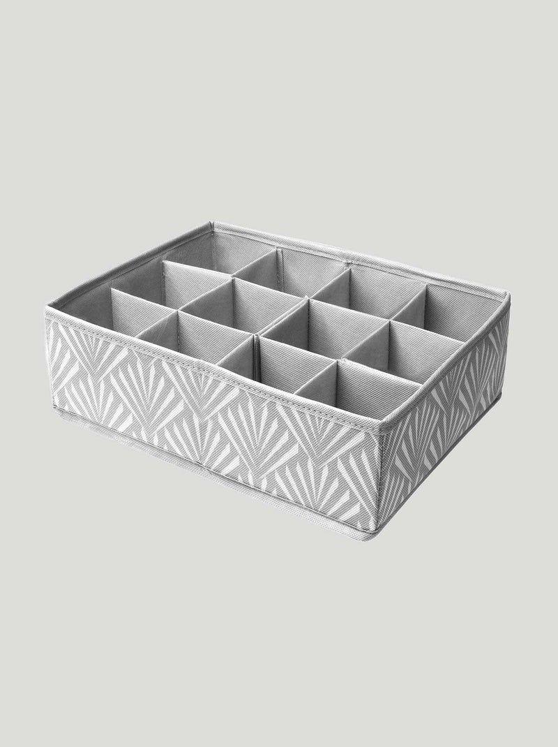 Casier pliable 12 compartiments à motifs Gris - Kiabi