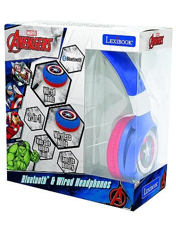 Casque 2 en 1 Avengers Bluetooth et Filaire avec limitation de son