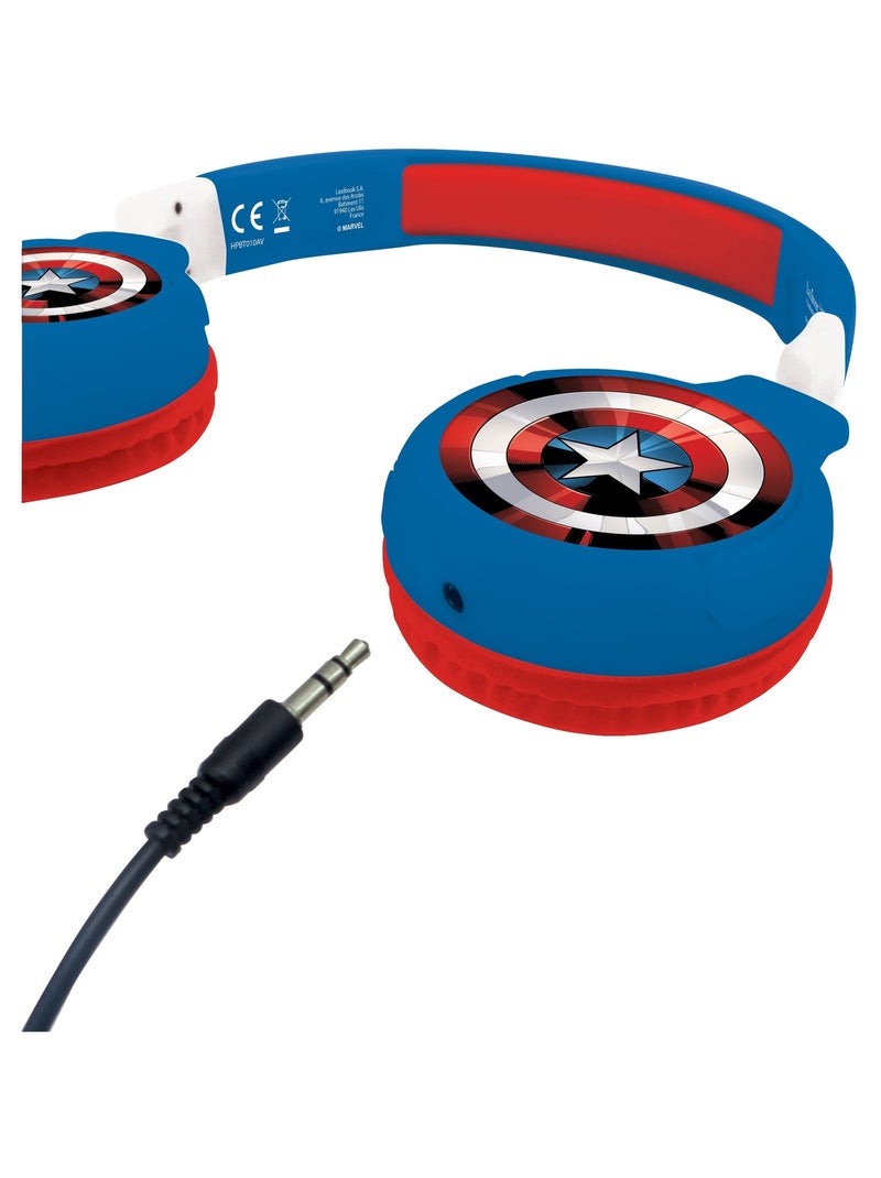 Casque 2 en 1 Avengers Bluetooth et Filaire avec limitation de son Bleu - Kiabi