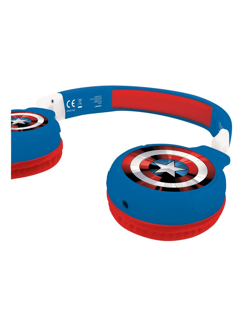 Casque 2 en 1 Avengers Bluetooth et Filaire avec limitation de son Bleu - Kiabi