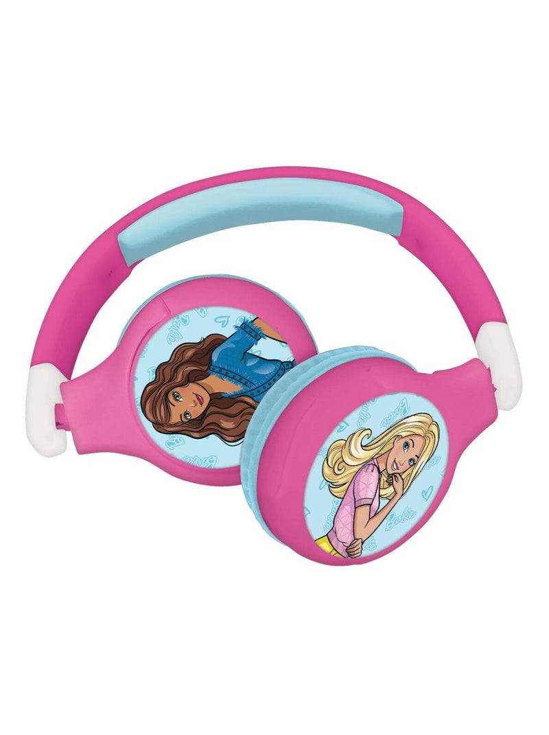 Casque 2 en 1 Barbie Bluetooth et Filaire avec limitation de son Rose - Kiabi