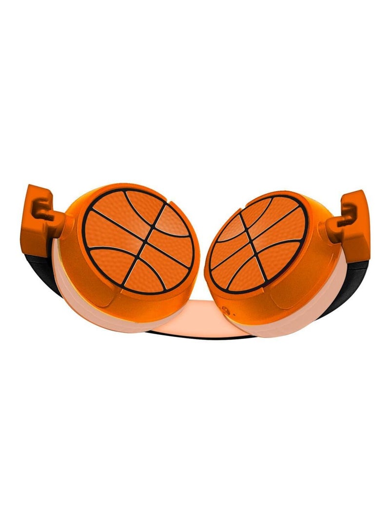 Casque 2 en 1 Basketball Bluetooth et Filaire avec limitation de son Orange - Kiabi