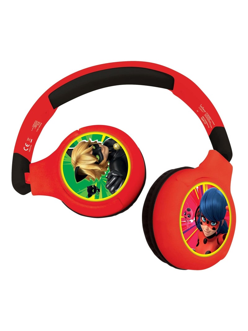 Casque 2 En 1 Bluetooth® Et Filaire Limitation De Son Design Miraculous N/A - Kiabi