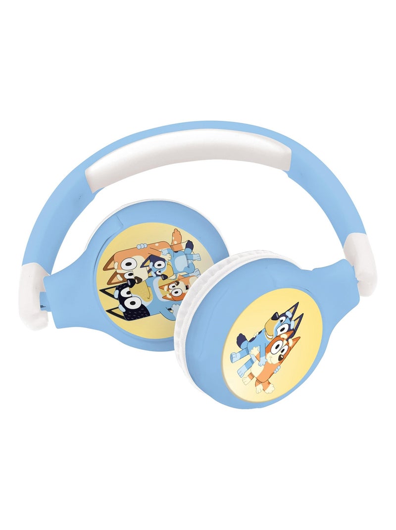 Casque 2 en 1 Bluey Bluetooth et Filaire avec limitation de son Rose - Kiabi