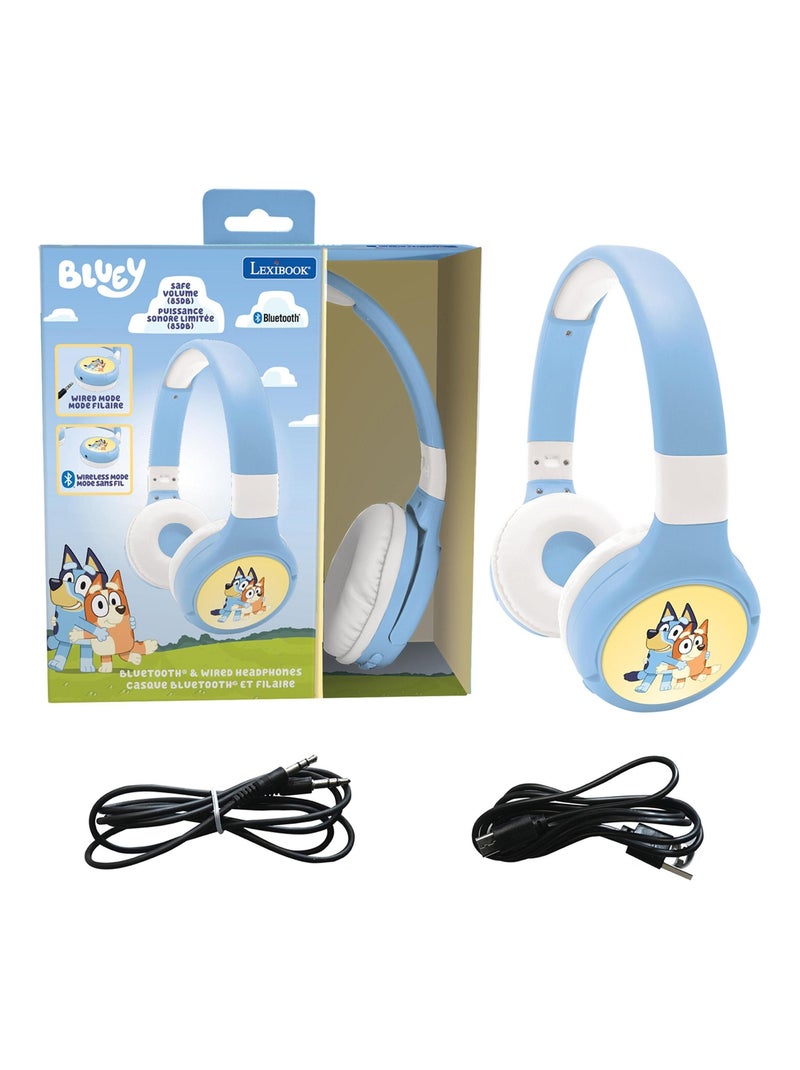 Casque 2 en 1 Bluey Bluetooth et Filaire avec limitation de son Rose - Kiabi