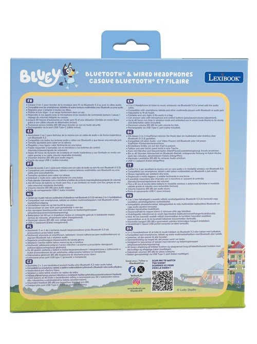 Casque 2 en 1 Bluey Bluetooth et Filaire avec limitation de son - Kiabi