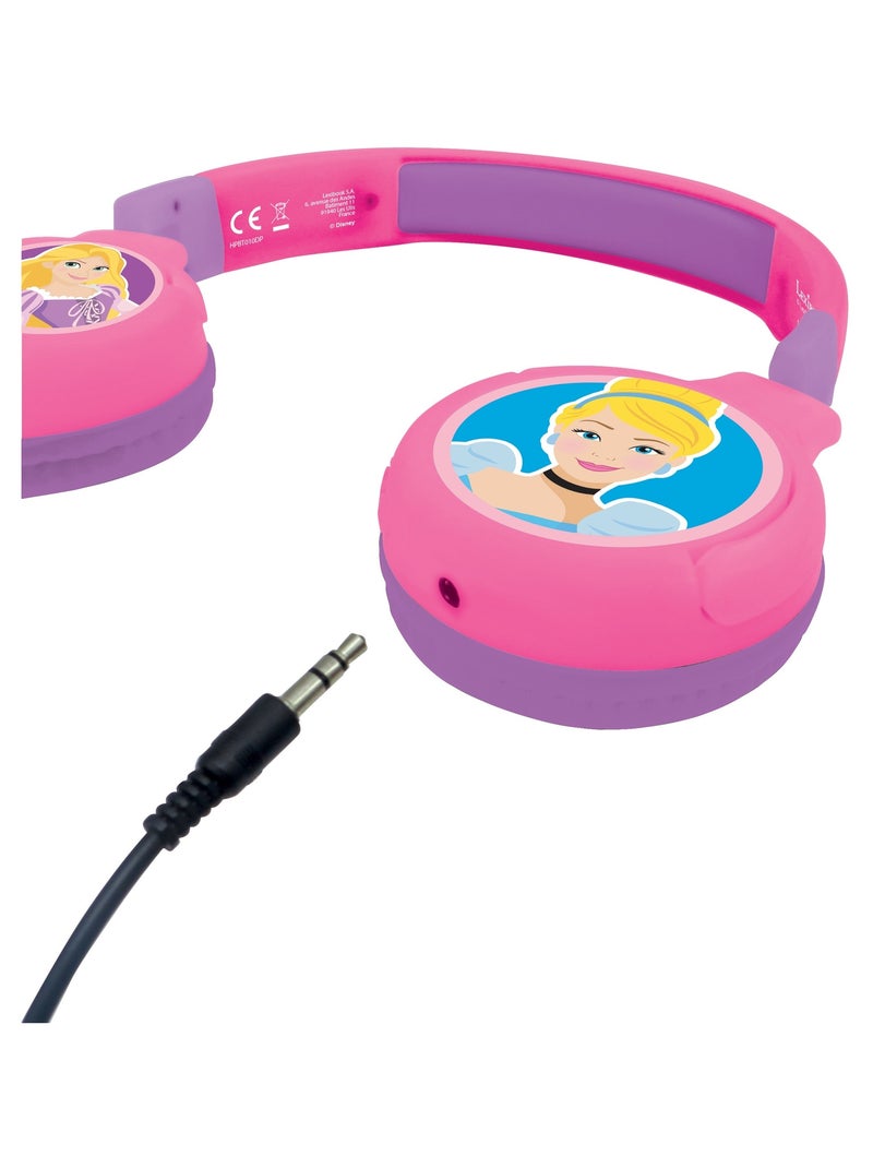 Casque 2 en 1 Disney Princesse Bluetooth et Filaire avec limitation de son Rose - Kiabi