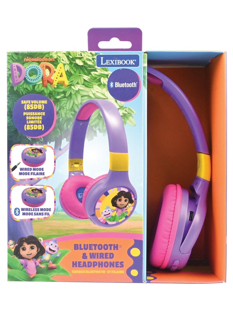 Casque 2 en 1 Dora Bluetooth et Filaire avec limitation de son Rouge - Kiabi