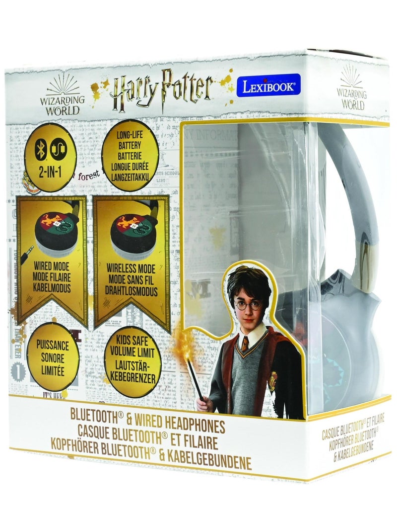 Casque 2 en 1 Harry Potter Bluetooth et Filaire avec limitation de son Noir - Kiabi