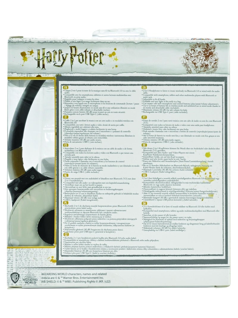 Casque 2 en 1 Harry Potter Bluetooth et Filaire avec limitation de son Noir - Kiabi
