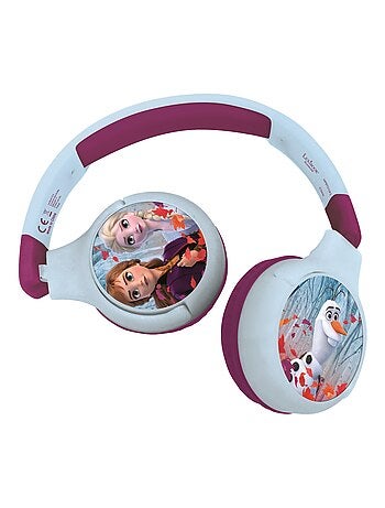 Casque 2 en 1 La Reine des Neiges Bluetooth et Filaire avec limitation de son