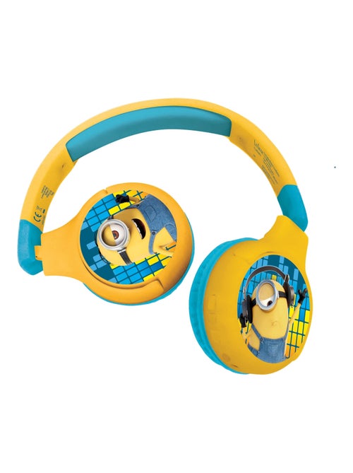 Casque 2 en 1 Les Minions Bluetooth et Filaire avec limitation de son - Kiabi