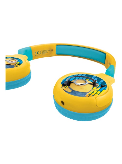 Casque 2 en 1 Les Minions Bluetooth et Filaire avec limitation de son - Kiabi