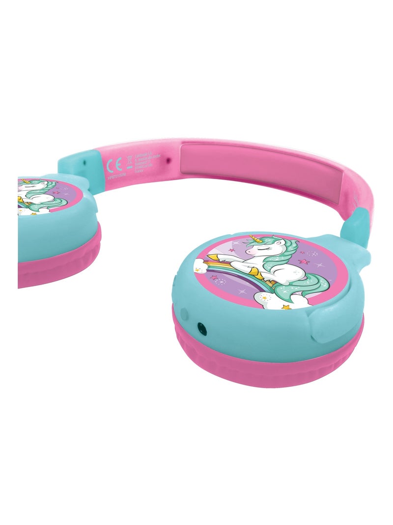 Casque 2 en 1 Licorne Bluetooth et Filaire avec limitation de son Rose - Kiabi