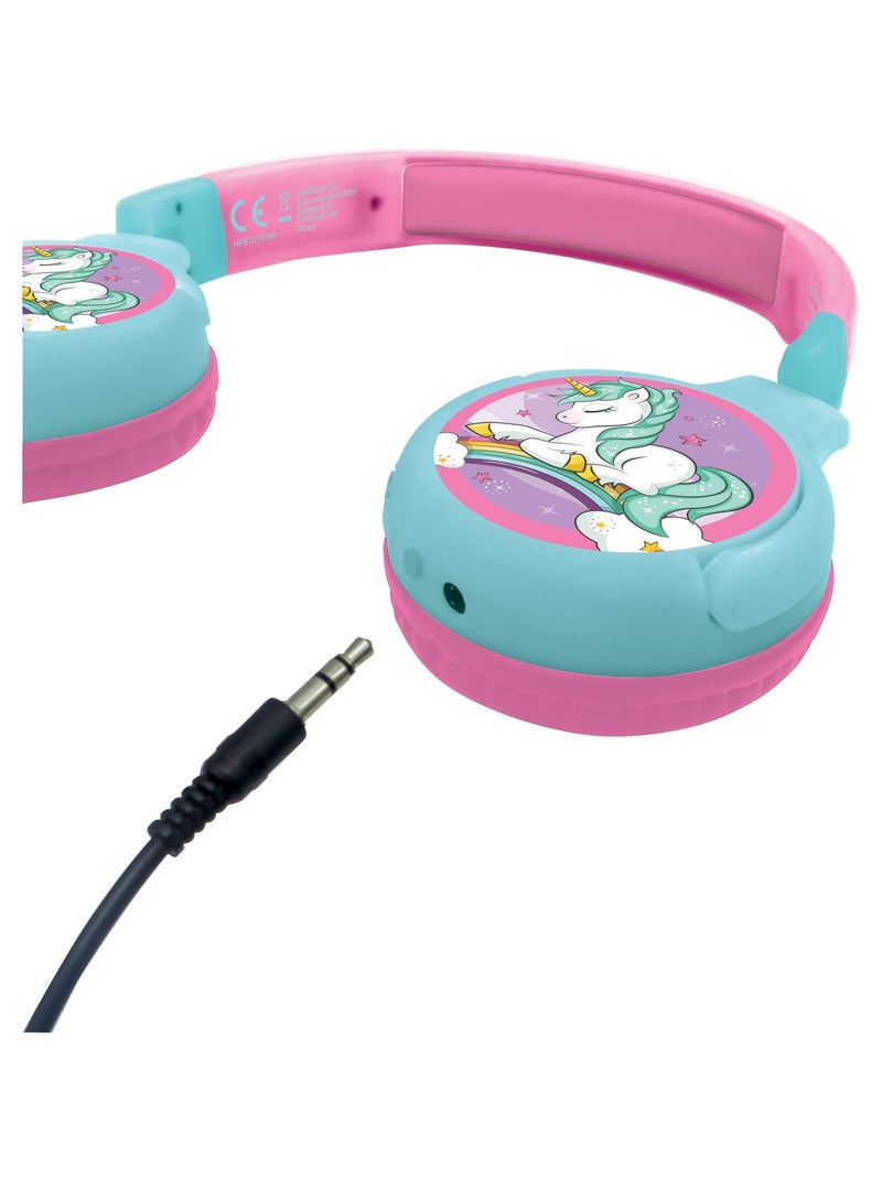 Casque 2 en 1 Licorne Bluetooth et Filaire avec limitation de son Rose - Kiabi