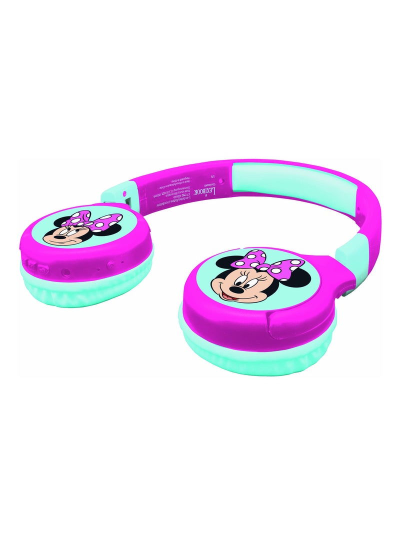 Casque 2 en 1 Minnie Mouse Bluetooth et Filaire avec limitation de son Rose - Kiabi