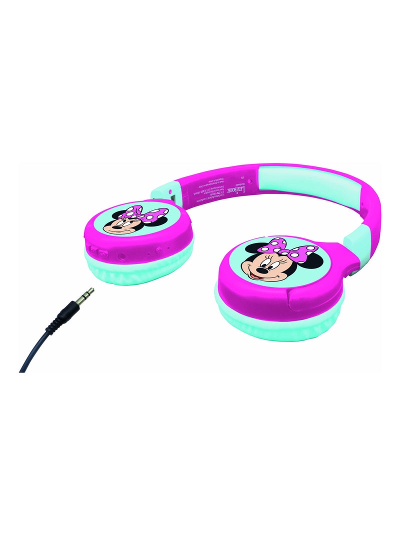 Casque 2 en 1 Minnie Mouse Bluetooth et Filaire avec limitation de son Rose - Kiabi