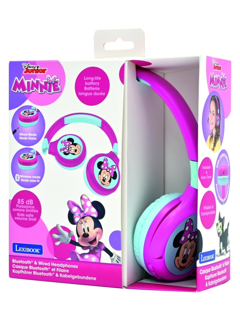 Casque 2 en 1 Minnie Mouse Bluetooth et Filaire avec limitation de son Rose - Kiabi