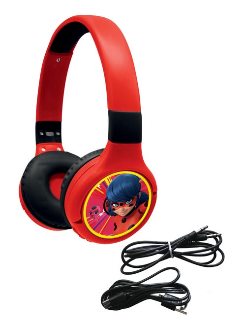 Casque 2 en 1 Miraculous Bluetooth et Filaire confortable et pliable avec limitation de son - Kiabi
