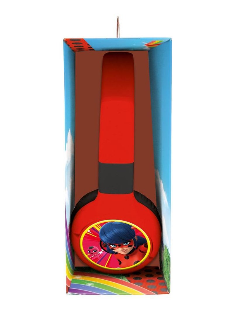 Casque 2 en 1 Miraculous Bluetooth et Filaire confortable et pliable avec limitation de son Rouge - Kiabi