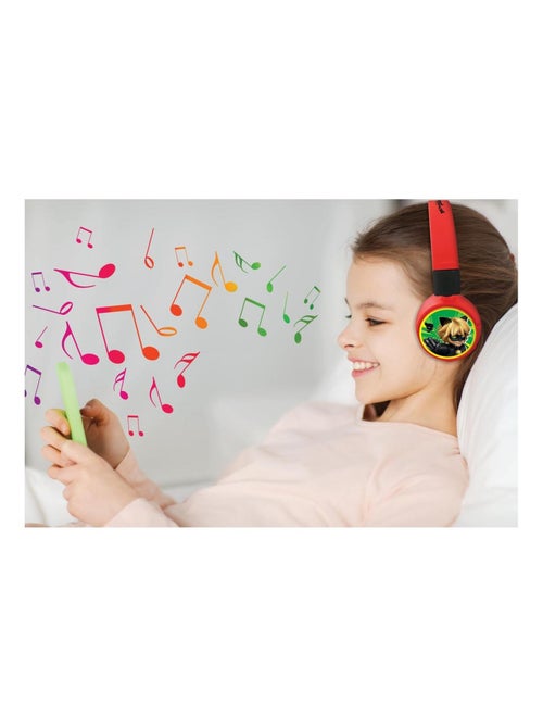 Casque 2 en 1 Miraculous Bluetooth et Filaire confortable et pliable avec limitation de son - Kiabi