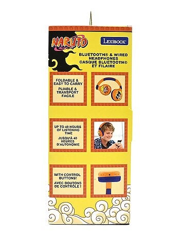 Casque 2 en 1 Naruto Bluetooth et Filaire avec limitation de son