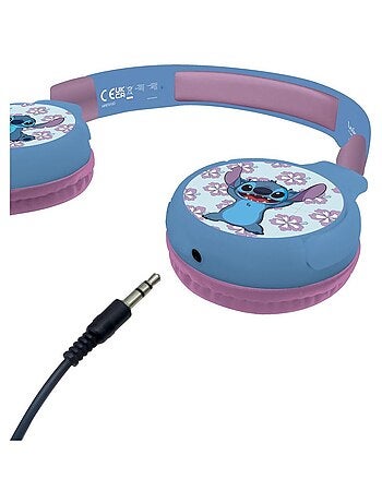 Casque 2 en 1 Stitch Bluetooth et Filaire avec limitation de son