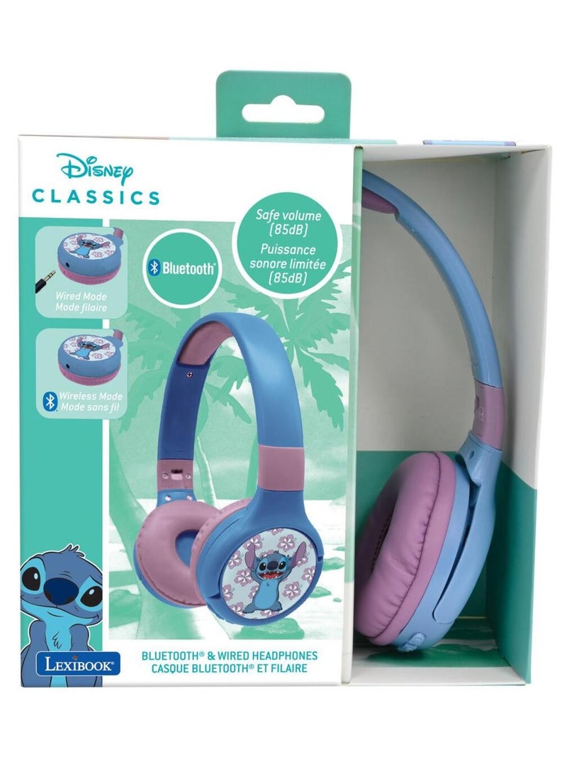 Casque 2 en 1 Stitch Bluetooth et Filaire avec limitation de son Violet - Kiabi