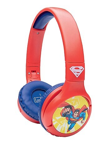 Casque 2 en 1 Superman Bluetooth et Filaire avec limitation de son