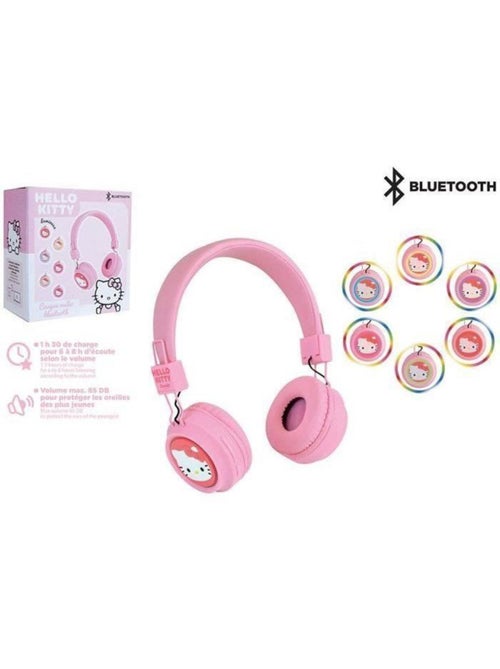 Casque ajustable bluetooth avec micro - HELLO KITTY - Câble usb - Câble audio - Dès 3 ans - Kiabi