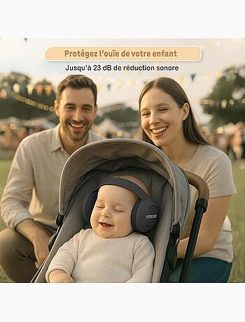 Casque anti-bruit bébé - baby muffy 23 db certifié ce - twinky