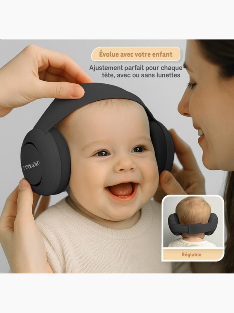 Casque anti-bruit bébé - baby muffy 23 db certifié ce - twinky Noir - Kiabi