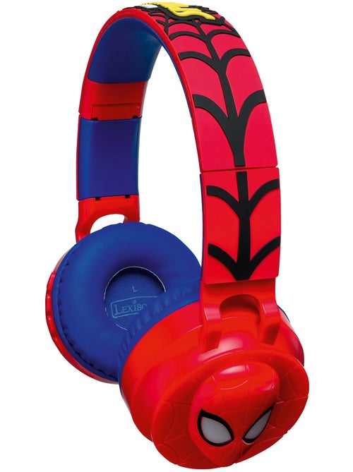 Casque Bluetooth Spiderman avec effets lumineux et limitation de son 85dB - Kiabi