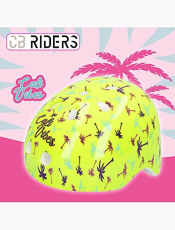 Casque cb riders jaune fluo pour enfants