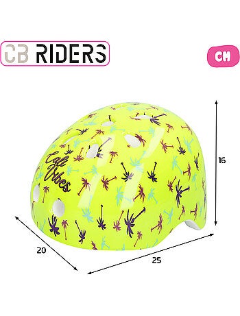 Casque cb riders jaune fluo pour enfants