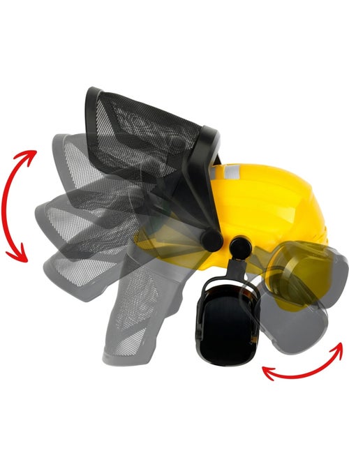 Casque de travailleur forestier avec visière - Kiabi