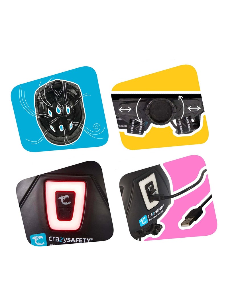 Casque de Vélo pour enfants de 6 à 12 ans | Graffiti Noir| Certifié EN1078 Noir Jaune - Kiabi