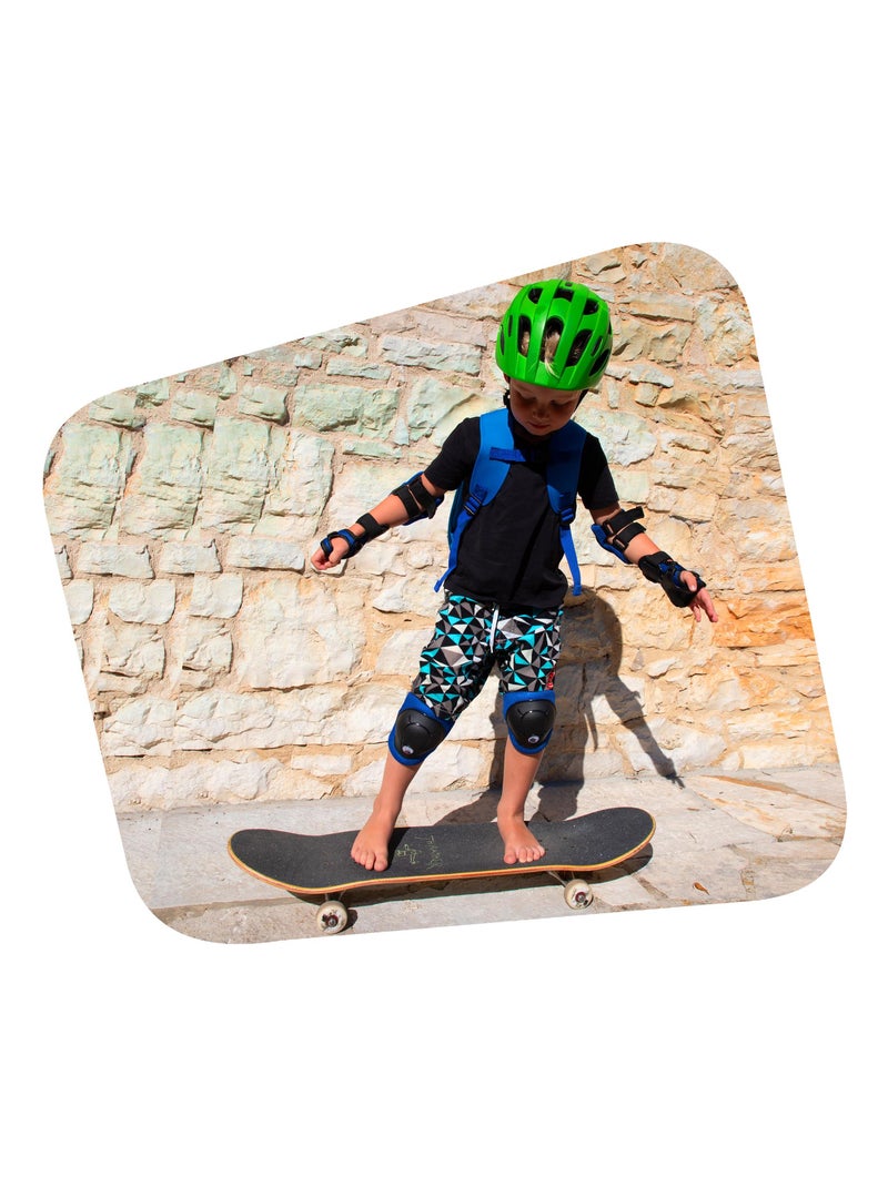 Casque de Vélo pour enfants de 6 à 12 ans | Graffiti Noir| Certifié EN1078 Noir Jaune - Kiabi