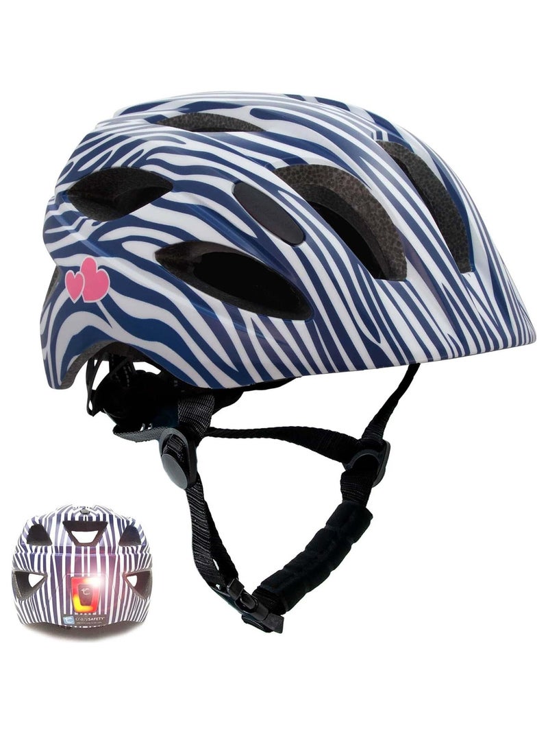 Casque de Vélo pour enfants de 6 à 12 ans | Rayures Cool| Certifié EN1078 Gris Gris - Kiabi