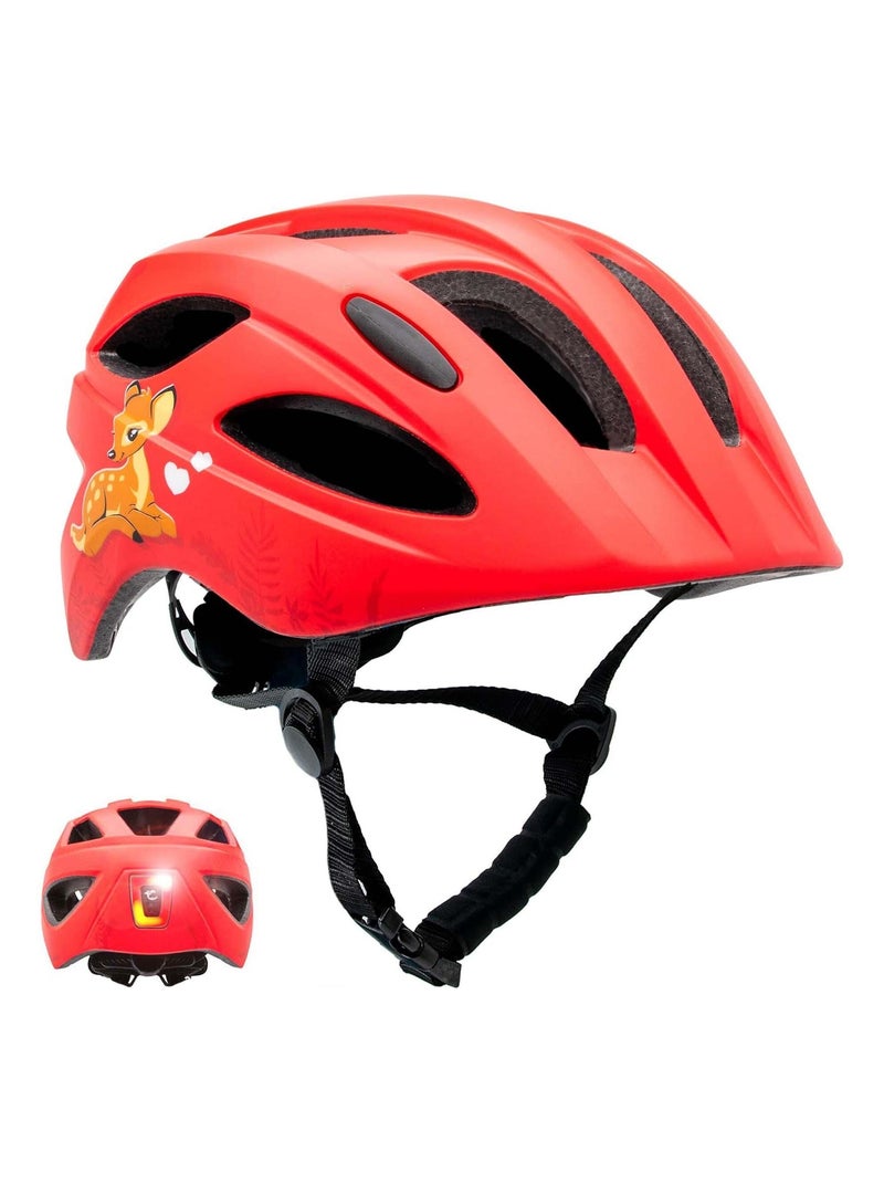 Casque de Vélo pour enfants de 6 à 12 ans | Rouge Mignon| Certifié EN1078 Rouge - Kiabi
