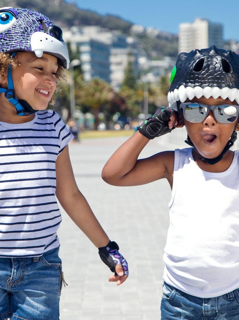 Casque de Vélo pour enfants | Dino Rose | Crazy Safety | Certifié EN1078 Rose - Kiabi