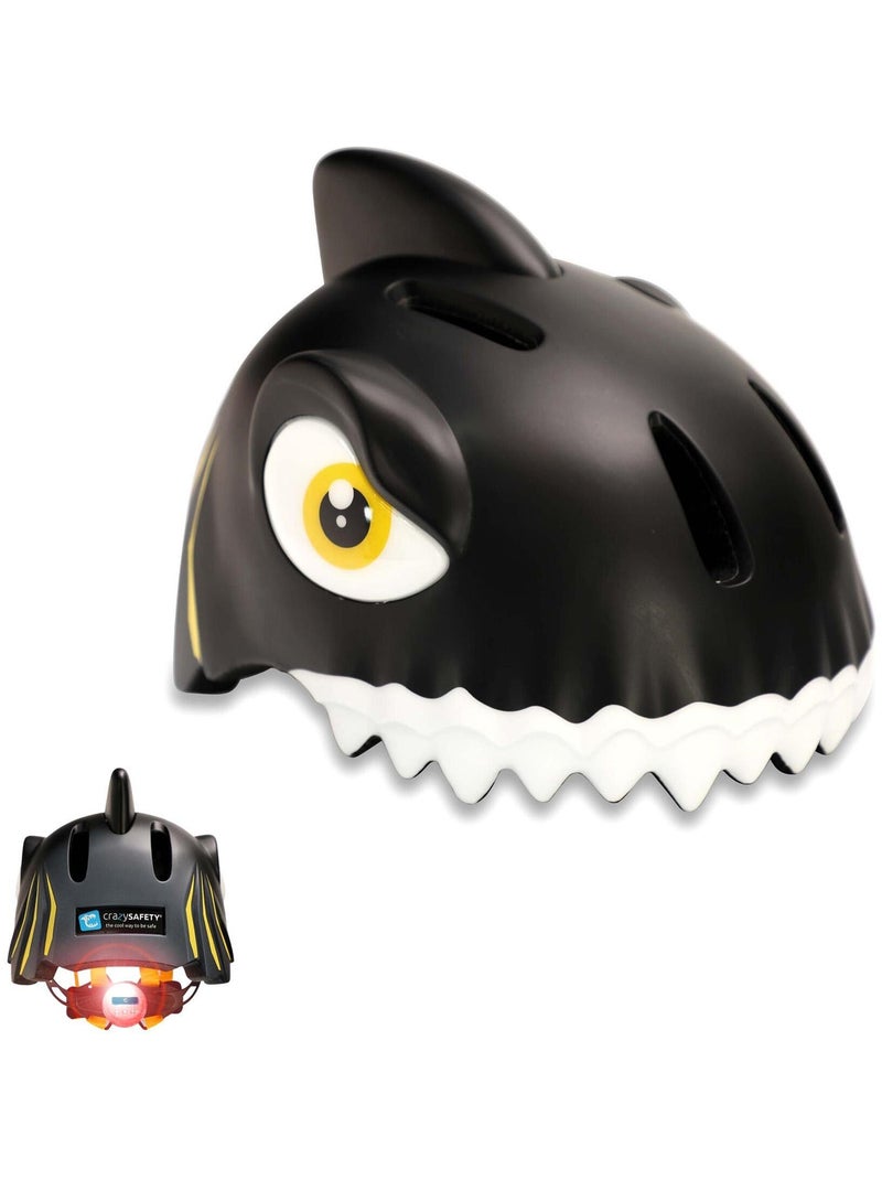 Casque de Vélo pour enfants | Requin Noir | Crazy Safety | Certifié EN1078 Noir Noir - Kiabi