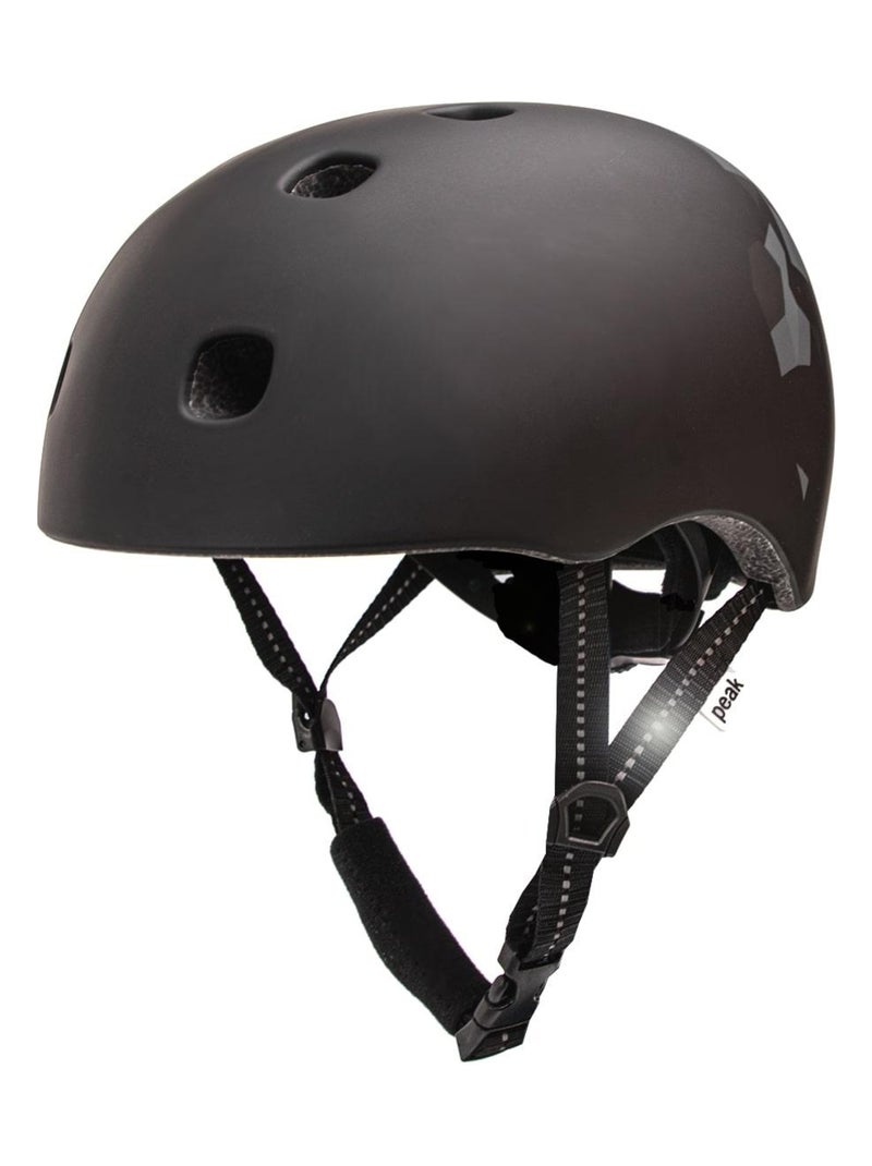Casque de Vélo Skater pour Ados et Adultes| Carrés Noirs S/M |EN1078 Certifié Noir Noir - Kiabi