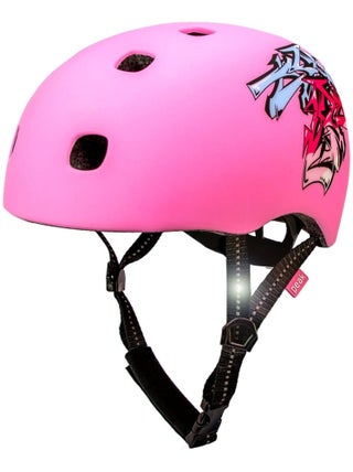 Casque de Vélo Skater pour Enfants et Adultes | Grafitti Rose S/M | Certifié