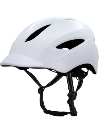 Casque de Vélo Urbain | Lumière USB rechargeable| Blanc Mat (L)| Certifié EN1078