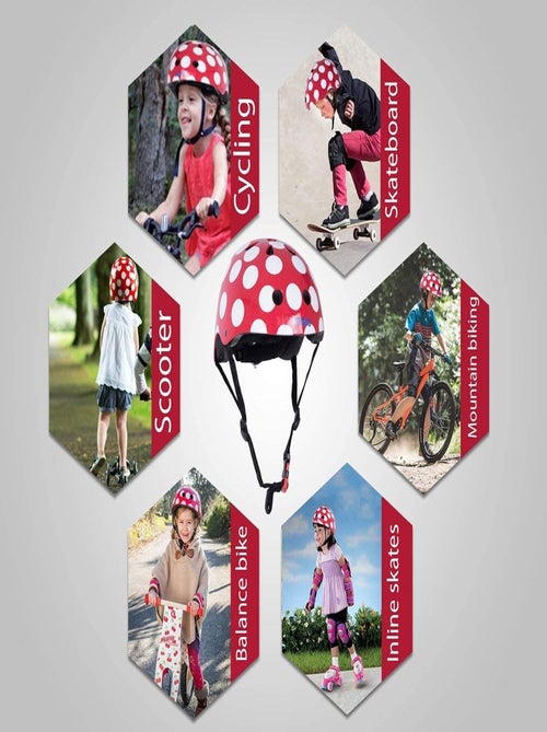 Casque enfant Red Dotty Medium - Kiabi