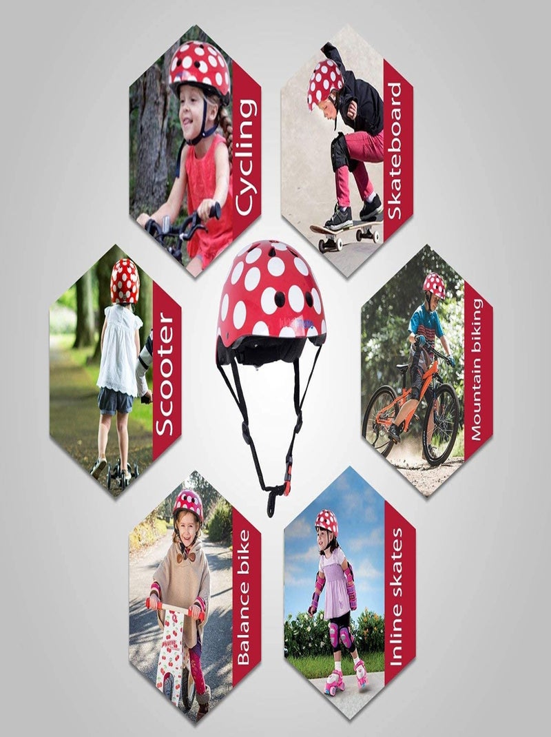 Casque enfant Red Dotty Medium Rouge - Kiabi